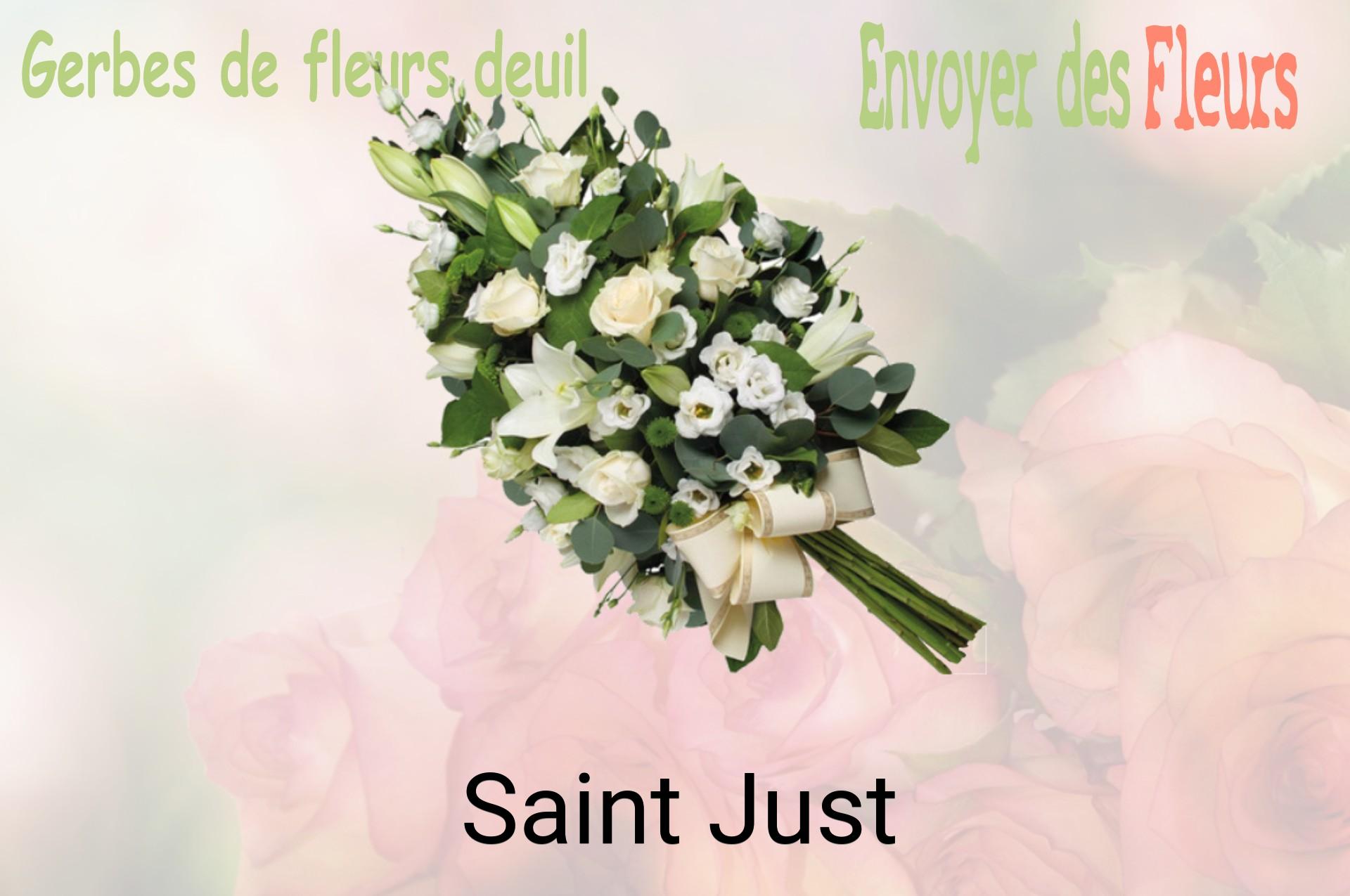 Gerbe de fleurs de deuil livrée à Saint-Just